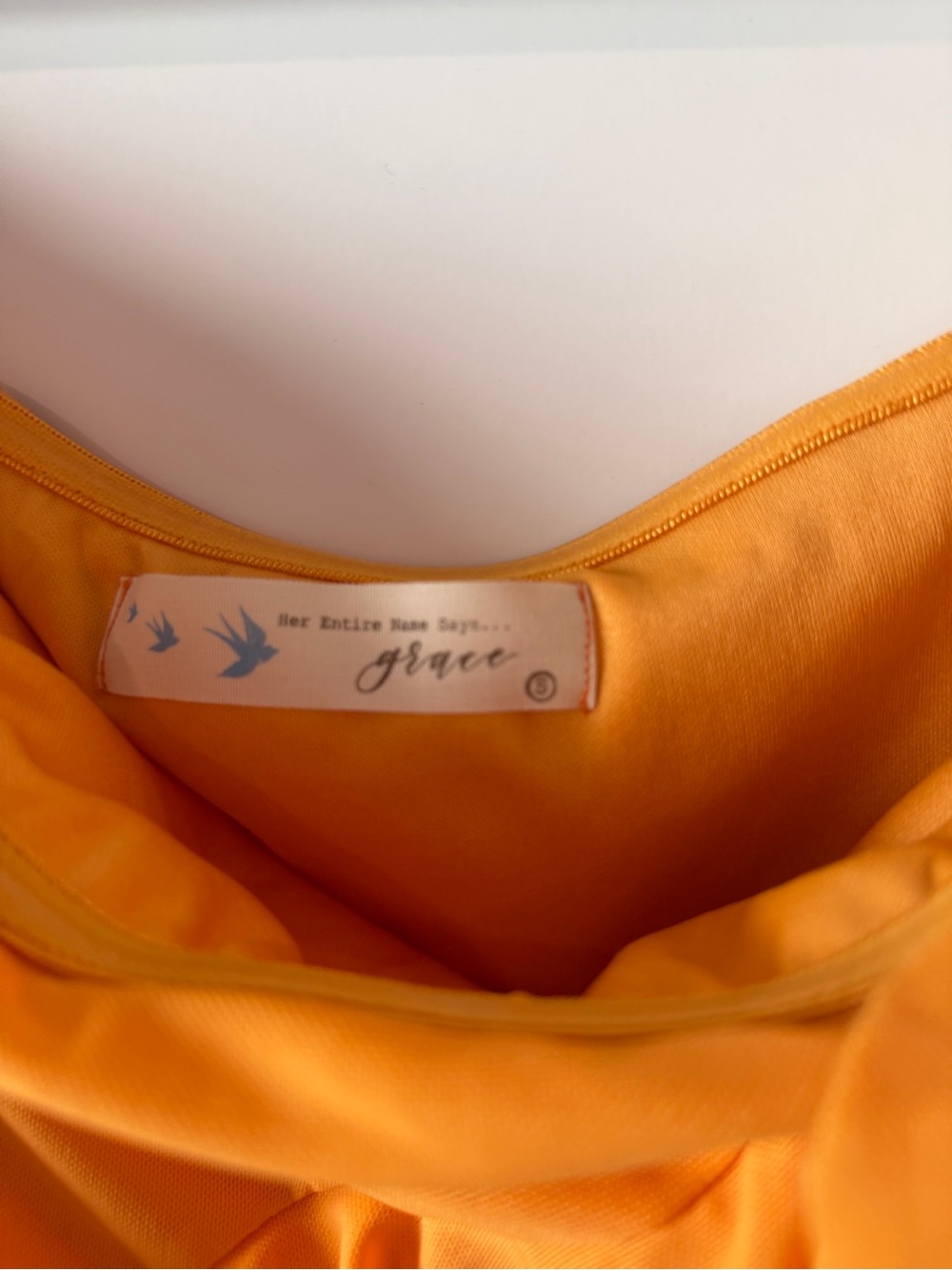 Orange Ruffle Slip Dress - Boutique - Picture 2 of 3